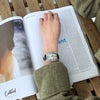 Ladies Alloy Imitation Leather Strap Electronic Quartz Watch With Rectangular And Barrel Shape