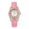 Ladies Alloy Imitation Leather Strap Round Dial Quartz Watch With Roman Face And Simple Fashion Style