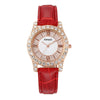 Ladies Alloy Imitation Leather Strap Round Dial Quartz Watch With Roman Face And Simple Fashion Style