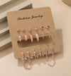 Ladies Alloy Inlaid Rhinestone Earrings With Diamond Treatment
