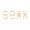 Ladies Alloy Minimalist Style Electroplated Joint Ring Tenpiece Set
