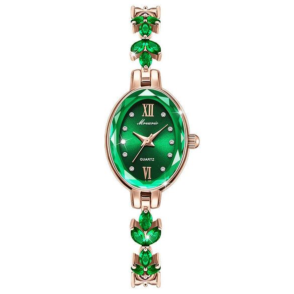 Ladies Alloy Oval Quartz Watch With Fashionable Style