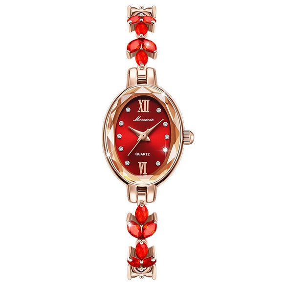 Ladies Alloy Oval Quartz Watch With Fashionable Style