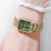 Ladies Alloy Quartz Watch With Diamond Encrusted And Round Dial Leisure Style