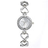 Ladies Alloy Quartz Watch With Peach Heart Bracelet Leisure Style