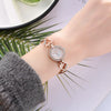 Ladies Alloy Quartz Watch With Peach Heart Bracelet Leisure Style
