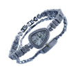 Ladies Alloy Quartz Watch With Spiral Crown And Round Dial Fashion Casual Style