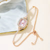 Ladies Alloy Rectangle Dial Bracelet Watch With Stainless Steel Buckle Leisure Style