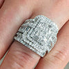 Ladies Alloy Rhinestone Geometric Ring Set
