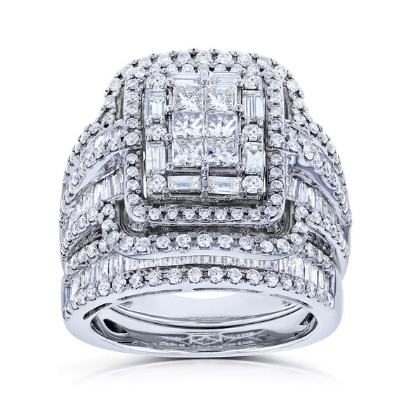Ladies Alloy Rhinestone Geometric Ring Set
