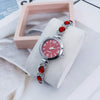 Ladies Alloy Round Dial Fashion Cat's Claw Diamond Bracelet Watch