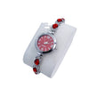 Ladies Alloy Round Dial Fashion Cat's Claw Diamond Bracelet Watch