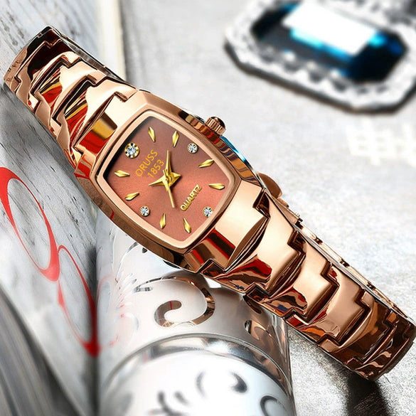 Ladies Alloy Round Dial Luminous Waterproof Leisure Watch
