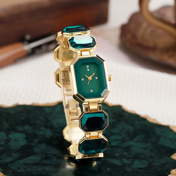 Ladies Alloy Square Dial Bracelet Watch Fashion Temperament