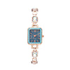 Ladies Alloy Square Dial Quartz Watch Fashion Color Diamond Antique Style