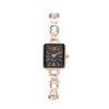 Ladies Alloy Square Dial Quartz Watch Fashion Color Diamond Antique Style