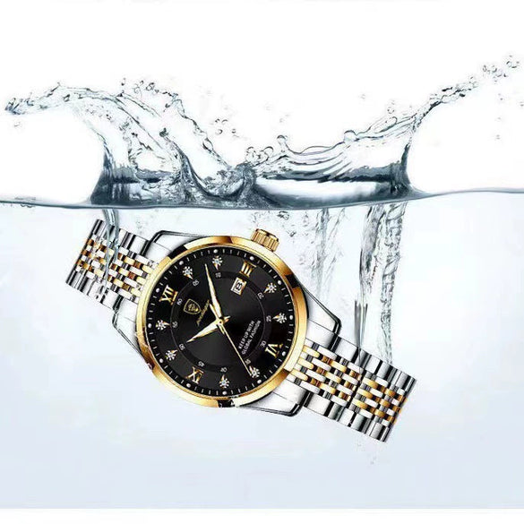 Ladies Alloy Stainless Steel Waterproof Ultrathin Round Business Style Watch