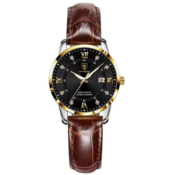 Ladies Alloy Stainless Steel Waterproof Ultrathin Round Business Style Watch