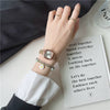 Ladies Alloy Watch Square Dial Retro Fashion Style