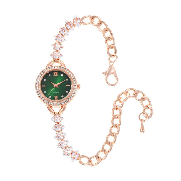 Ladies Alloy Watch With Round Dial And Lobster Clasp Fashionable Style