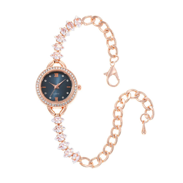 Ladies Alloy Watch With Round Dial And Lobster Clasp Fashionable Style