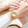 Ladies Alloy Wrist Watch Fashionable Round Dial Quartz Watch