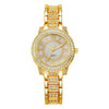Ladies Alloy Wrist Watch Fashionable Round Dial Quartz Watch