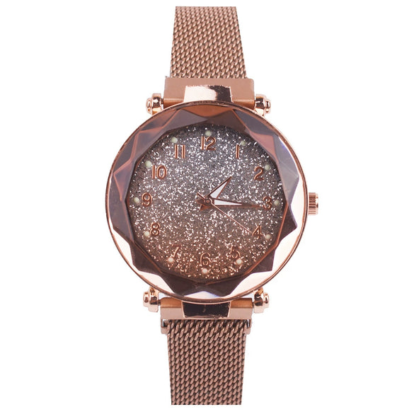Ladies Alloy Wristwatch Set With Round Dial And Stainless Steel Clasp Fashion Style