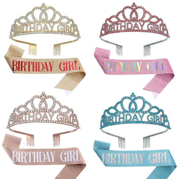 Ladies Birthday Crown Shoulder Strap Set Alloy Semimanual And Half Mechanical