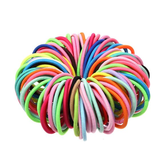 Ladies Black Hair Ring Simple Style Rubber Band High Temperature Machine Glued