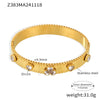 Ladies Bracelet Stainless Steel Zircon Glass Minimalist Geometric Electroplated