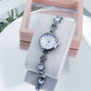 Ladies Casual Alloy Chain Watch With Round Dial And Stainless Steel Buckle