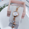 Ladies Casual Alloy Chain Watch With Round Dial And Stainless Steel Buckle