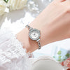 Ladies Casual Alloy Round Quartz Watch With Stainless Steel Buckle