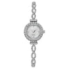 Ladies Casual Alloy Round Quartz Watch With Stainless Steel Buckle