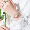 Ladies Casual Alloy Round Quartz Watch With Stainless Steel Buckle