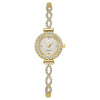 Ladies Casual Alloy Round Quartz Watch With Stainless Steel Buckle