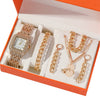 Ladies Casual Alloy Steel Band Quartz Watch With Square Dial