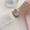 Ladies Casual Metal Quartz Watch With Round Dial And Steel Band