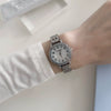 Ladies Casual Metal Quartz Watch With Round Dial And Steel Band