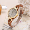 Ladies Casual Pu Leather And Alloy Quartz Watch With Rivet Punk Style