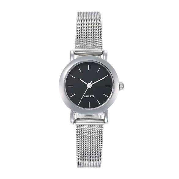 Ladies Casual Quartz Watch With Alloy Case Round Small Dial And Belt Strap