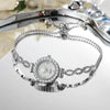 Ladies Casual Quartz Watch With Round Dial Alloy Strap And Buckle