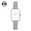 Ladies Casual Retro Square Waterproof Watch With Japanese Movement Alloy Case Stainless Steel Strap And Mineral Reinforced Glass Mirror