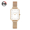 Ladies Casual Retro Square Waterproof Watch With Japanese Movement Alloy Case Stainless Steel Strap And Mineral Reinforced Glass Mirror