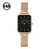 Ladies Casual Retro Square Waterproof Watch With Japanese Movement Alloy Case Stainless Steel Strap And Mineral Reinforced Glass Mirror