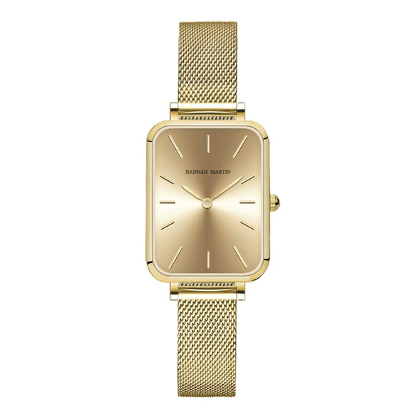 Ladies Casual Retro Square Waterproof Watch With Japanese Movement Alloy Case Stainless Steel Strap And Mineral Reinforced Glass Mirror