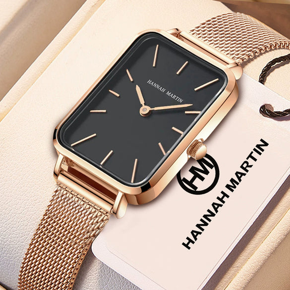 Ladies Casual Retro Square Waterproof Watch With Japanese Movement Alloy Case Stainless Steel Strap And Mineral Reinforced Glass Mirror