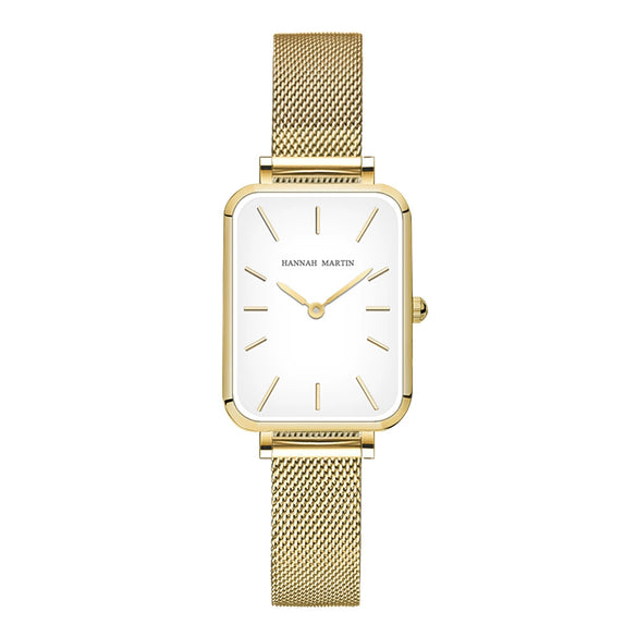 Ladies Casual Retro Square Waterproof Watch With Japanese Movement Alloy Case Stainless Steel Strap And Mineral Reinforced Glass Mirror