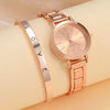 Ladies Casual Round Dial Quartz Watch With Alloy Case And Strap